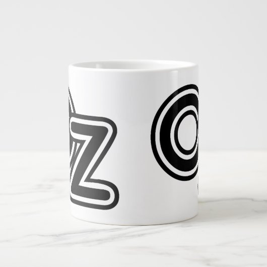  zwarte en witte wizard van Oz Fairy Tale Grote Koffiekop (Voorkant)