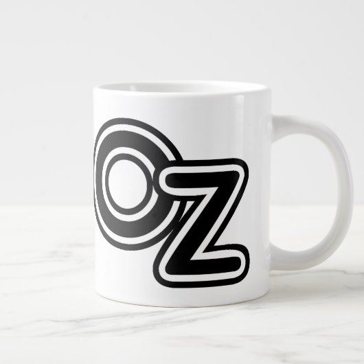  zwarte en witte wizard van Oz Fairy Tale Grote Koffiekop (Rechts)