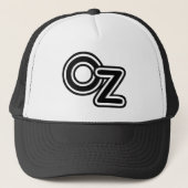 zwarte en witte wizard van Oz Fairy Tale Trucker Pet (Voorkant)