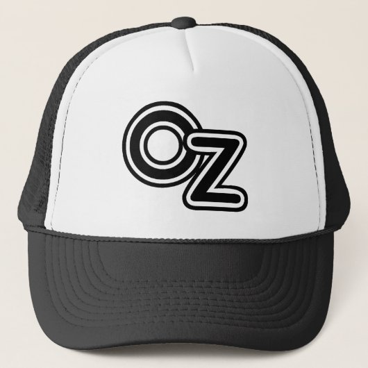 zwarte en witte wizard van Oz Fairy Tale Trucker Pet (Voorkant)