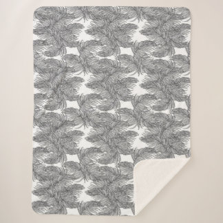 Zwarte en witte woestijnpalm sherpa deken