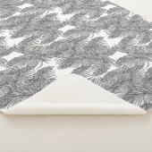 Zwarte en witte woestijnpalm sherpa deken (3/4)