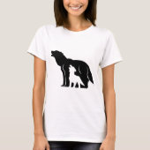 Zwarte en witte wolven t-shirt (Voorkant)