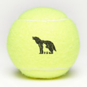 Zwarte en witte wolven tennisballen (Voorkant)
