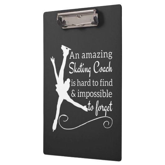 Zwarte en witte wonderbaarlijke schaatsenbus klembord (Links)