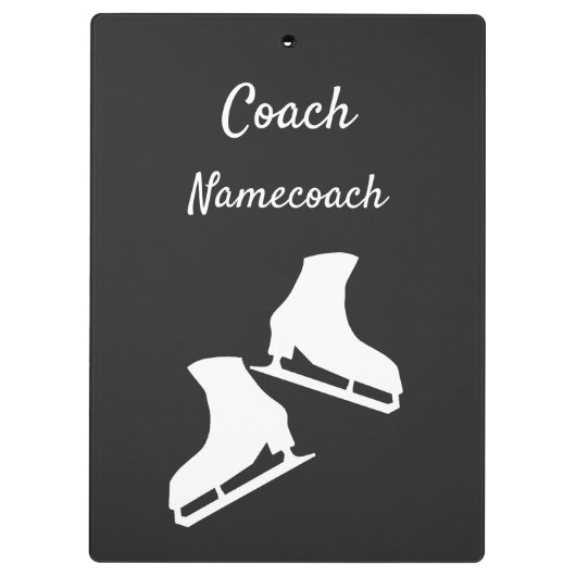 Zwarte en witte wonderbaarlijke schaatsenbus klembord (Achterkant)