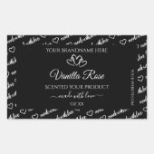 Zwarte en witte woorden Cloud Product Labels harte (Voorkant)