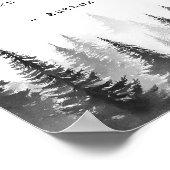 Zwarte en Witte Woud Typewriter Custom Quote Poster (Hoek)