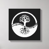Zwarte en witte yin en yang canvas afdruk (Voorkant)