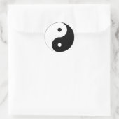 ZWARTE EN WITTE YIN YANG ONTWERP RONDE STICKER (Tas)