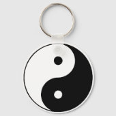 ZWARTE EN WITTE YIN YANG SLEUTELHANGER (Voorkant)