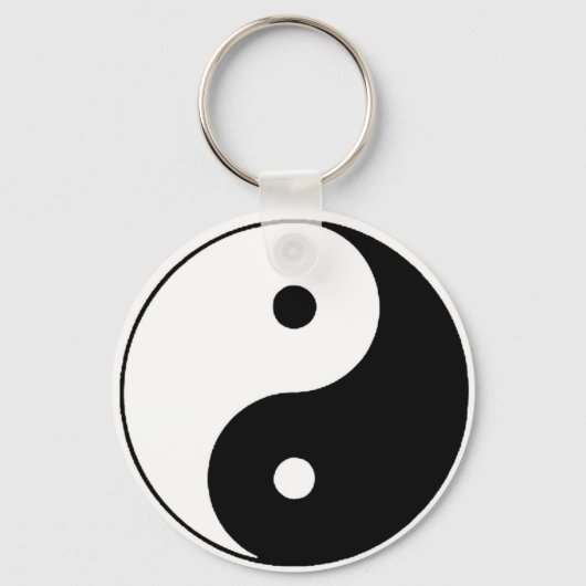 ZWARTE EN WITTE YIN YANG SLEUTELHANGER (Voorkant)