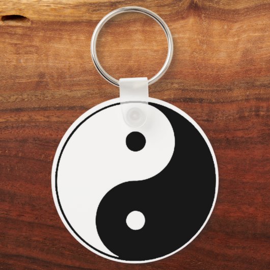 ZWARTE EN WITTE YIN YANG SLEUTELHANGER (Voorkant)