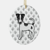 Zwarte en witte zachte munt Parson Russell Terrier Keramisch Ornament (Rechts)