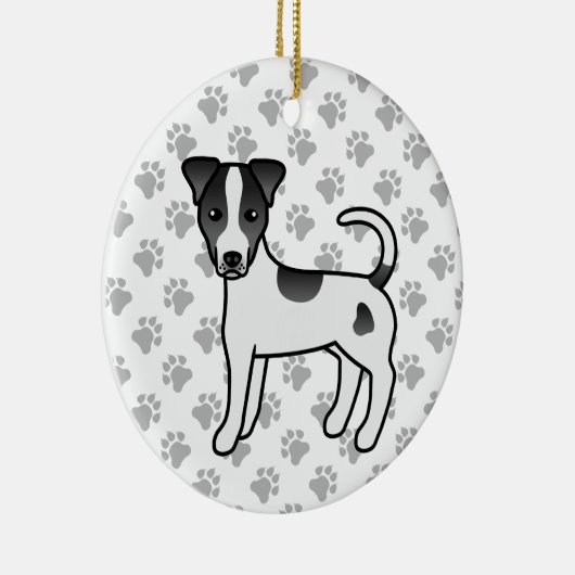Zwarte en witte zachte munt Parson Russell Terrier Keramisch Ornament (Rechts)