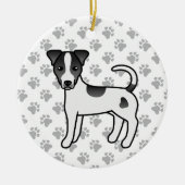 Zwarte en witte zachte munt Parson Russell Terrier Keramisch Ornament (Voorkant)