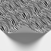 Zwarte en witte zebra Afdrukstripes Cadeaupapier (Hoek)