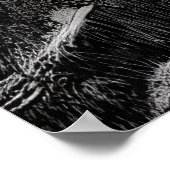 Zwarte en witte Zebra | AI Art Poster (Hoek)