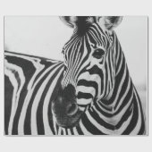 ZWARTE EN WITTE ZEBRA CADEAUPAPIER (Vlak)