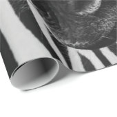 ZWARTE EN WITTE ZEBRA CADEAUPAPIER (Rol Hoek)