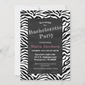 Zwarte en witte zebra gestreepte karton kaart (Voorkant)