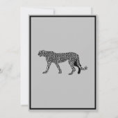 Zwarte en witte zebra gestreepte karton kaart (Achterkant)