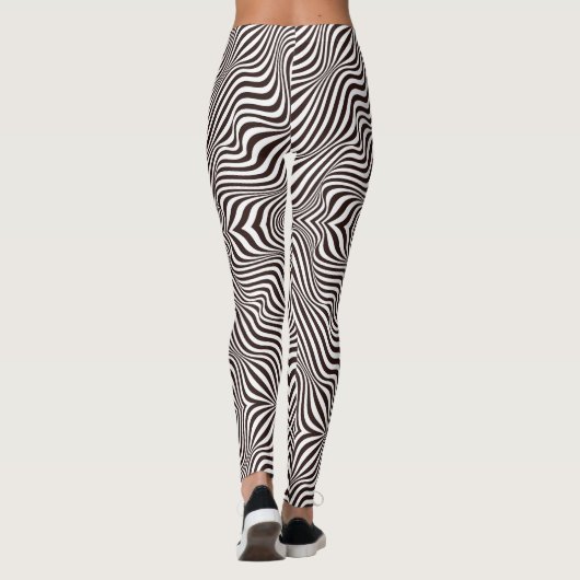 zwarte en witte zebra leggings (Achterkant)