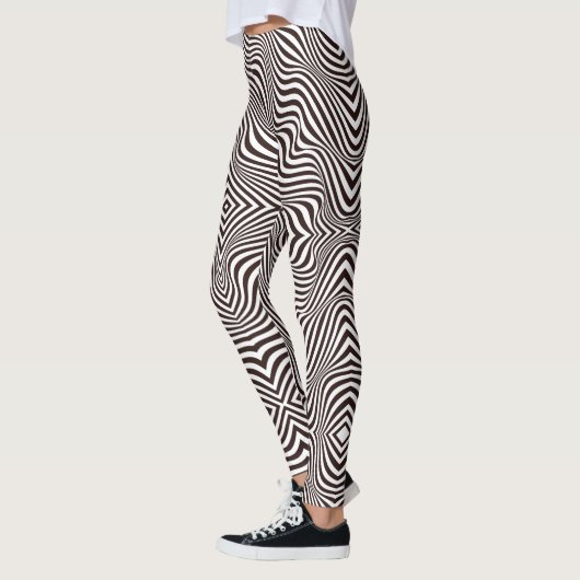 zwarte en witte zebra leggings (Links)