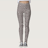 zwarte en witte zebra leggings (Voorkant)