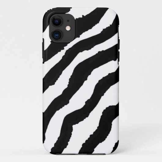 Zwarte en witte Zebra Pattern Case-Mate iPhone Case (Achterkant)