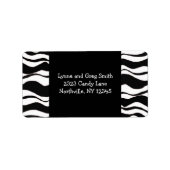Zwarte en witte Zebra Pattern Etiket (Voorkant)