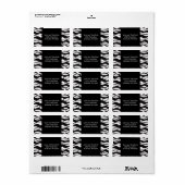 Zwarte en witte Zebra Pattern Etiket (Full Sheet)