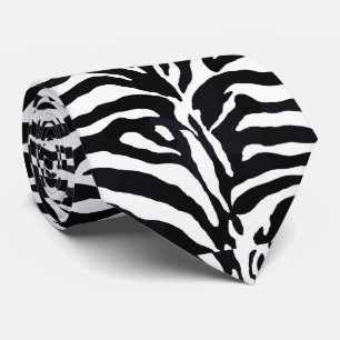 Zwarte en witte Zebra Pattern Stropdas