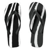 Zwarte en witte Zebra Pattern Teenslippers (Voetbed)