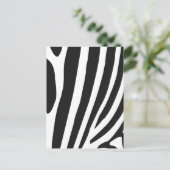Zwarte en witte zebra strepen briefkaart (Staand voorkant)