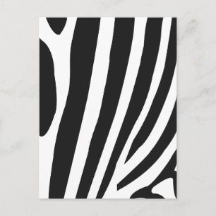 Zwarte en witte zebra strepen  briefkaart