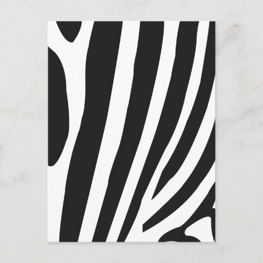 Zwarte en witte zebra strepen briefkaart (Voorkant)