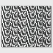 Zwarte en witte zebra strepen cadeaupapier (Vlak)