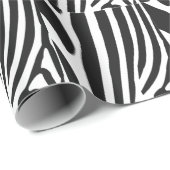 Zwarte en witte zebra strepen cadeaupapier (Rol Hoek)