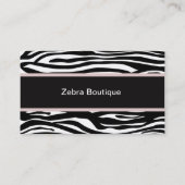 Zwarte en witte Zebra strepen dierlijke afdruk Visitekaartje (Achterkant)