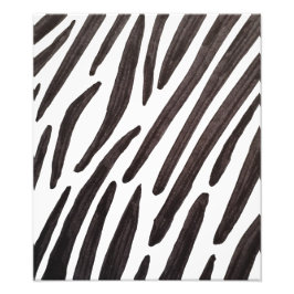 Zwarte en witte zebra strepen foto afdruk