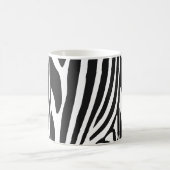 Zwarte en witte zebra strepen koffiemok (Center)