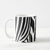 Zwarte en witte zebra strepen koffiemok (Links)