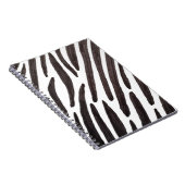 Zwarte en witte zebra strepen notitieboek (Rechterzijde)