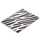 Zwarte en witte zebra strepen notitieboek (Linkerzijde)