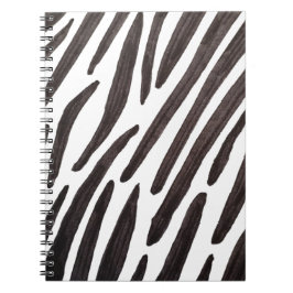 Zwarte en witte zebra strepen notitieboek