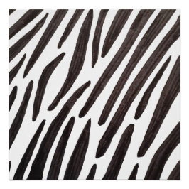 Zwarte en witte zebra strepen perfect poster