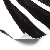 Zwarte en witte zebra strepen perfect poster (Hoek)