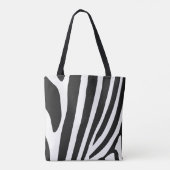Zwarte en witte zebra strepen  tote bag (Achterkant)