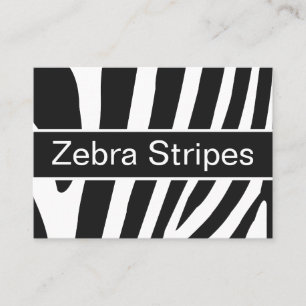 Zwarte en witte zebra strepen  visitekaartje
